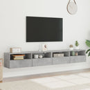 væghængte tv-borde 2 stk. 100x30x30 cm konstrueret træ betongrå