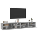 væghængte tv-borde 2 stk. 100x30x30 cm konstrueret træ betongrå