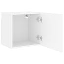 væghængt tv-bord 40,5x30x40 cm konstrueret træ hvid