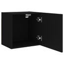 væghængte tv-borde 2 stk. 40,5x30x40 cm konstrueret træ sort