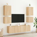 væghængt tv-bord 40,5x30x40 cm konstrueret træ sonoma-eg