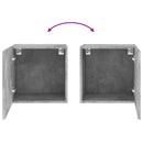 væghængt tv-bord 40,5x30x40 cm konstrueret træ betongrå