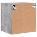 væghængt tv-bord 2 stk. 40,5x30x40 cm konstrueret træ betongrå
