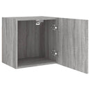 væghængt tv-bord 40,5x30x40 cm konstrueret træ grå sonoma-eg