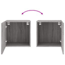 væghængt tv-bord 40,5x30x40 cm konstrueret træ grå sonoma-eg
