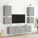 tv-bord til væg 2 stk. 40,5x30x40 cm konstrueret træ grå sonoma