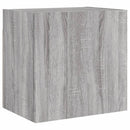 tv-bord til væg 2 stk. 40,5x30x40 cm konstrueret træ grå sonoma