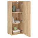 væghængt tv-bord 40,5x30x102 cm konstrueret træ sonoma-eg