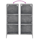 væghængt tv-bord 40,5x30x102 cm konstrueret træ betongrå