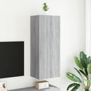 væghængt tv-bord 40,5x30x102 cm konstrueret træ grå sonoma-eg