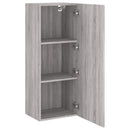 væghængt tv-bord 40,5x30x102 cm konstrueret træ grå sonoma-eg