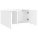 væghængt tv-bord 80x30x41 cm hvid