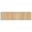 væghængte tv-borde 2 stk. 80x30x41 cm sonoma-eg