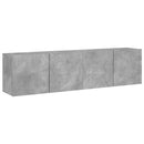 væghængte tv-borde 2 stk. 80x30x41 cm betongrå