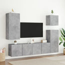væghængte tv-borde 2 stk. 80x30x41 cm betongrå