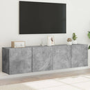 væghængte tv-borde 2 stk. 80x30x41 cm betongrå