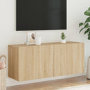 væghængt tv-bord 100x30x41 cm sonoma-eg