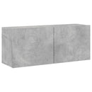 væghængt tv-bord 100x30x41 cm betongrå