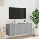 væghængt tv-bord 100x30x41 cm grå sonoma-eg