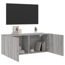 væghængt tv-bord 100x30x41 cm grå sonoma-eg