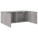 væghængt tv-bord 100x30x41 cm grå sonoma-eg