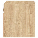 væghængte tv-borde 2 stk. med LED-lys 30x28,5x30 cm sonoma-eg