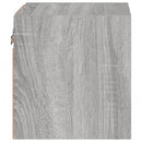 væghængt tv-bord med LED-lys 30x28,5x30 cm grå sonoma-eg