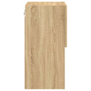 tv-borde med LED-lys 2 stk. 30,5x30x60 cm sonoma-eg