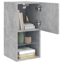 tv-borde med LED-lys 2 stk. 30,5x30x60 cm betongrå