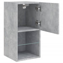tv-borde med LED-lys 2 stk. 30,5x30x60 cm betongrå