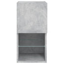 tv-borde med LED-lys 2 stk. 30,5x30x60 cm betongrå