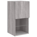 tv-bord med LED-lys 30,5x30x60 cm grå sonoma-eg