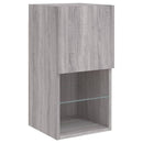 tv-borde 2 stk. med LED-lys 30,5x30x60 cm grå sonoma-eg