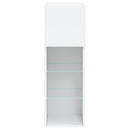 tv-bord med LED-lys 30,5x30x90 cm hvid