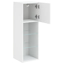 Tv-borde 2 stk. med LED-lys 30,5x30x90 cm hvid