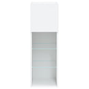 tv-borde 2 stk. med LED-lys 30,5x30x90 cm hvid