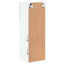tv-borde 2 stk. med LED-lys 30,5x30x90 cm hvid