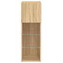 tv-bord med LED-lys 30,5x30x90 cm sonoma-eg