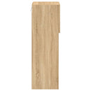 tv-bord med LED-lys 30,5x30x90 cm sonoma-eg