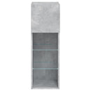 tv-borde 2 stk. med LED-lys 30,5x30x90 cm betongrå