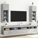 tv-borde 2 stk. med LED-lys 30,5x30x90 cm betongrå