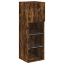 tv-borde med LED-lys 2 stk. 30,5x30x90 cm røget egetræsfarve