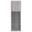 tv-borde 2 stk. med LED-lys 30,5x30x90 cm grå sonoma-eg