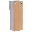 tv-borde 2 stk. med LED-lys 30,5x30x90 cm grå sonoma-eg