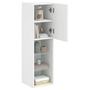tv-bord med LED-lys 30,5x30x102 cm hvid