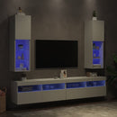 tv-borde 2 stk. med LED-lys 30,5x30x102 cm hvid