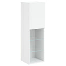 tv-borde 2 stk. med LED-lys 30,5x30x102 cm hvid