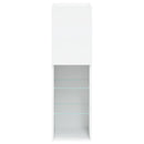 tv-borde 2 stk. med LED-lys 30,5x30x102 cm hvid