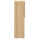 tv-borde 2 stk. med LED-lys 30,5x30x102 cm sonoma-eg