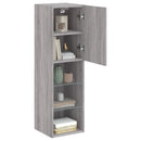 tv-borde 2 stk. med LED-lys 30,5x30x102 cm grå sonoma-eg